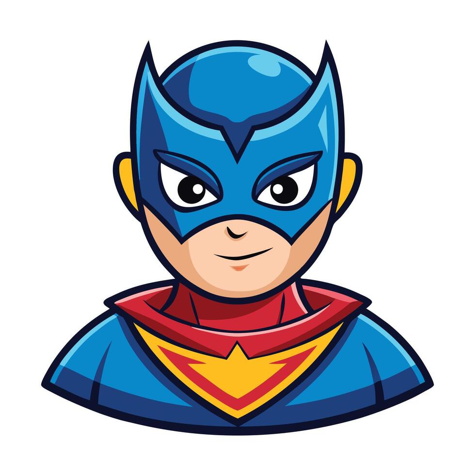 Superhero Mask mascot character isolated on white background vector