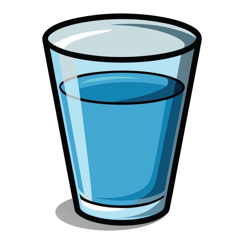 Clear Glass of Water on white background vector