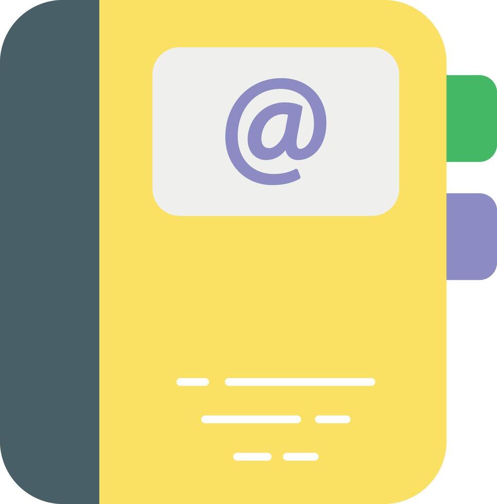 email icon with a yellow envelope vector