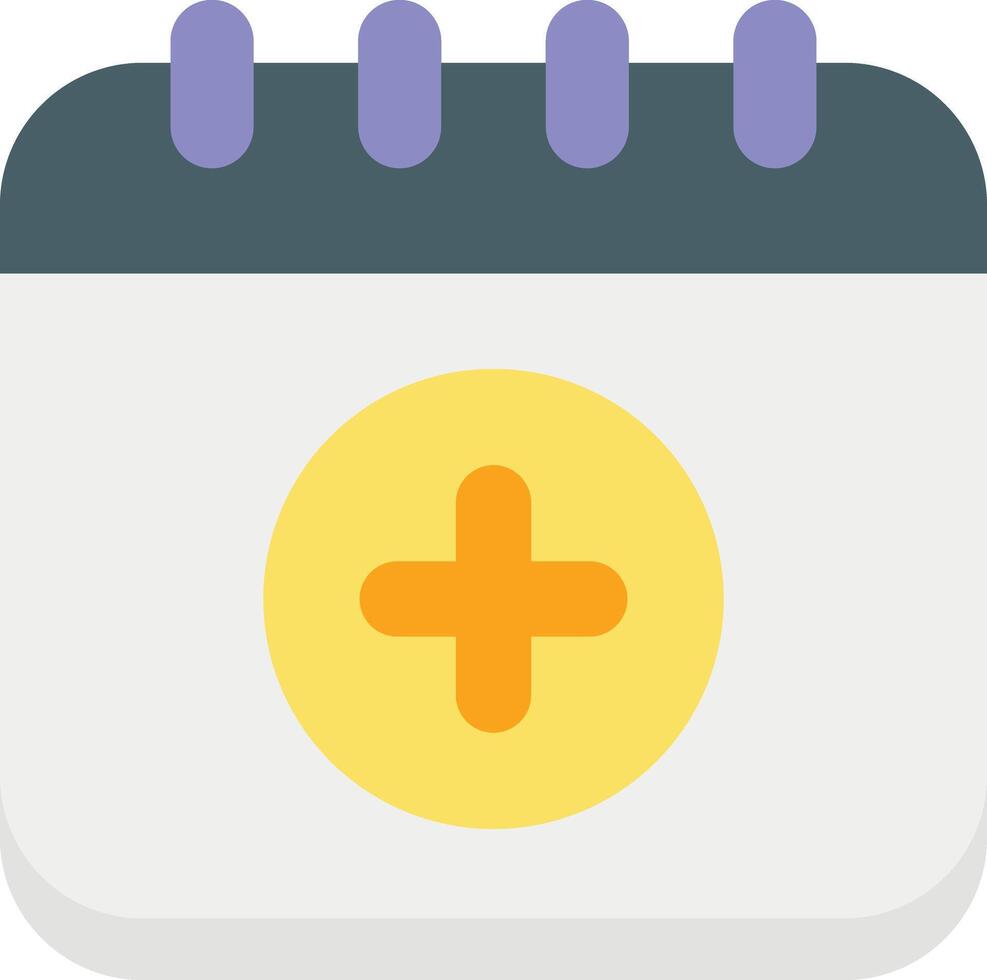a calendar with a plus sign on it vector