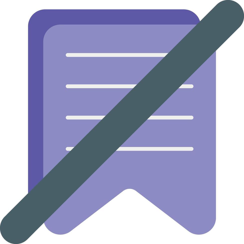 No Bookmark Flat User Interface Icons and Illustrations Pack vector