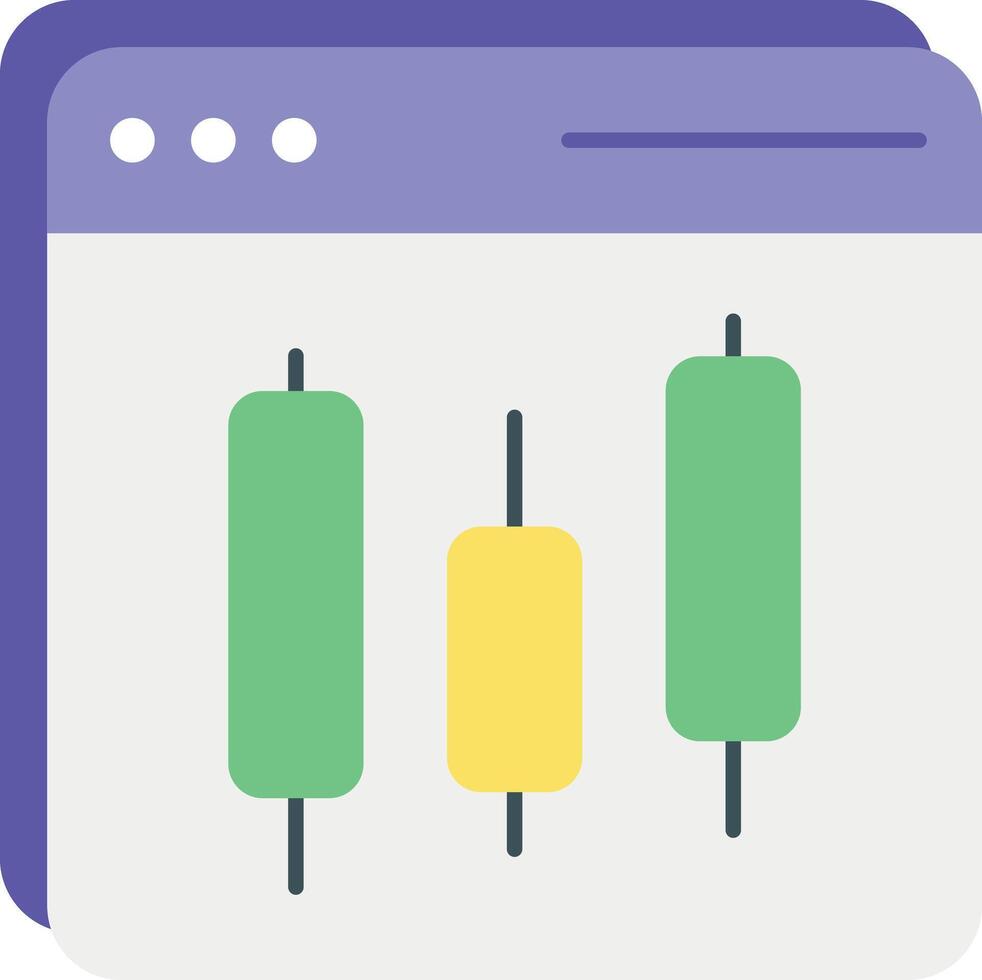 a bar chart with three different colored bars vector
