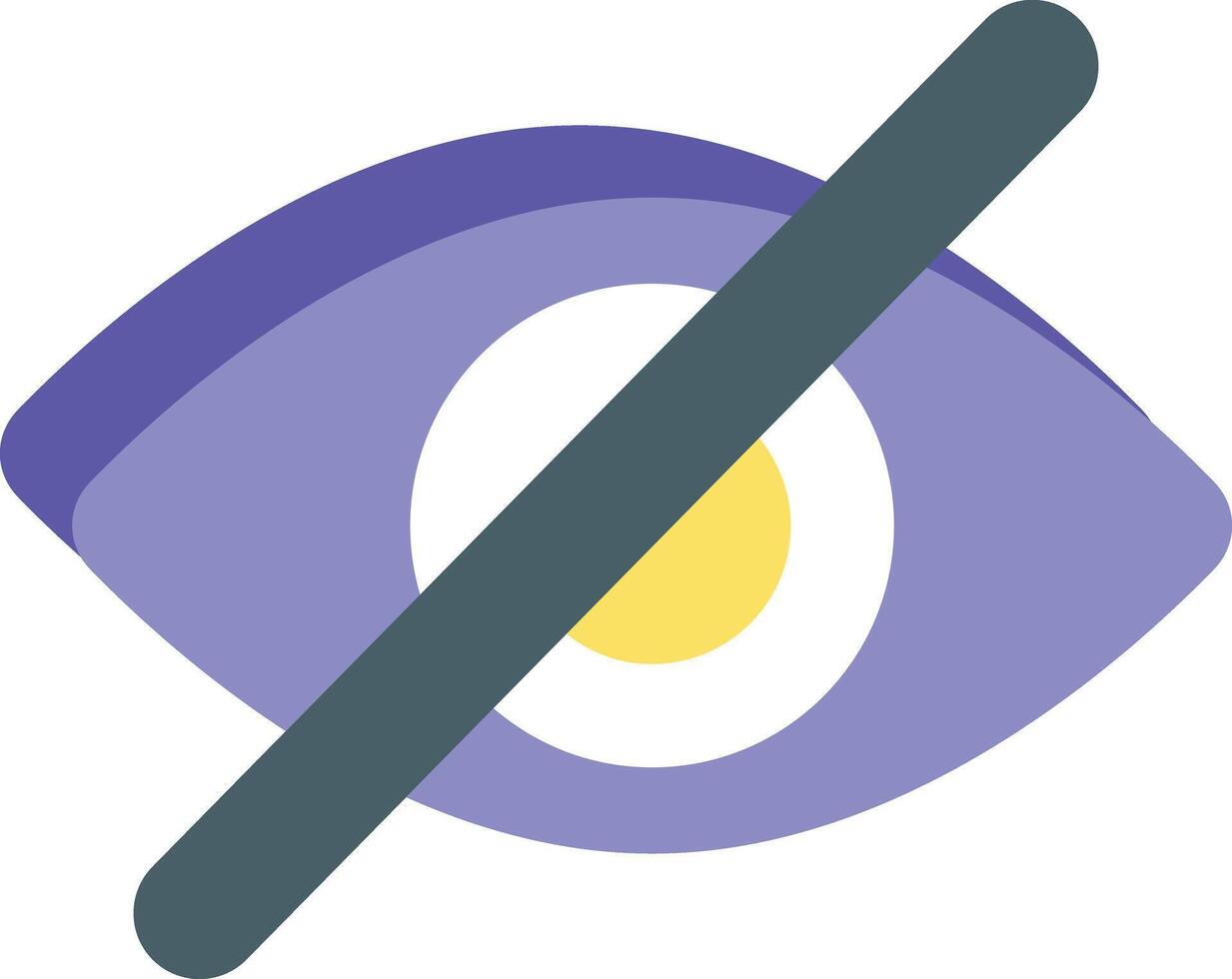 No Eye User Interface Icons and Illustrations Pack vector
