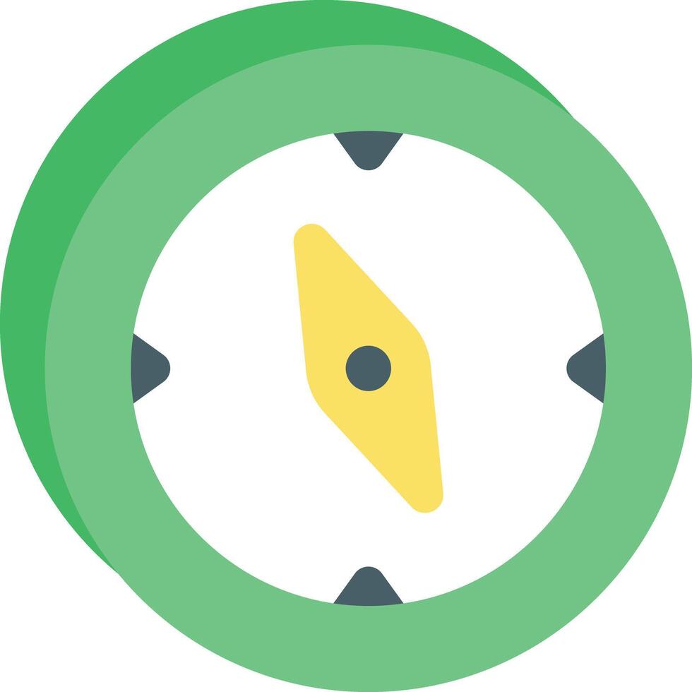 a green and yellow clock icon vector