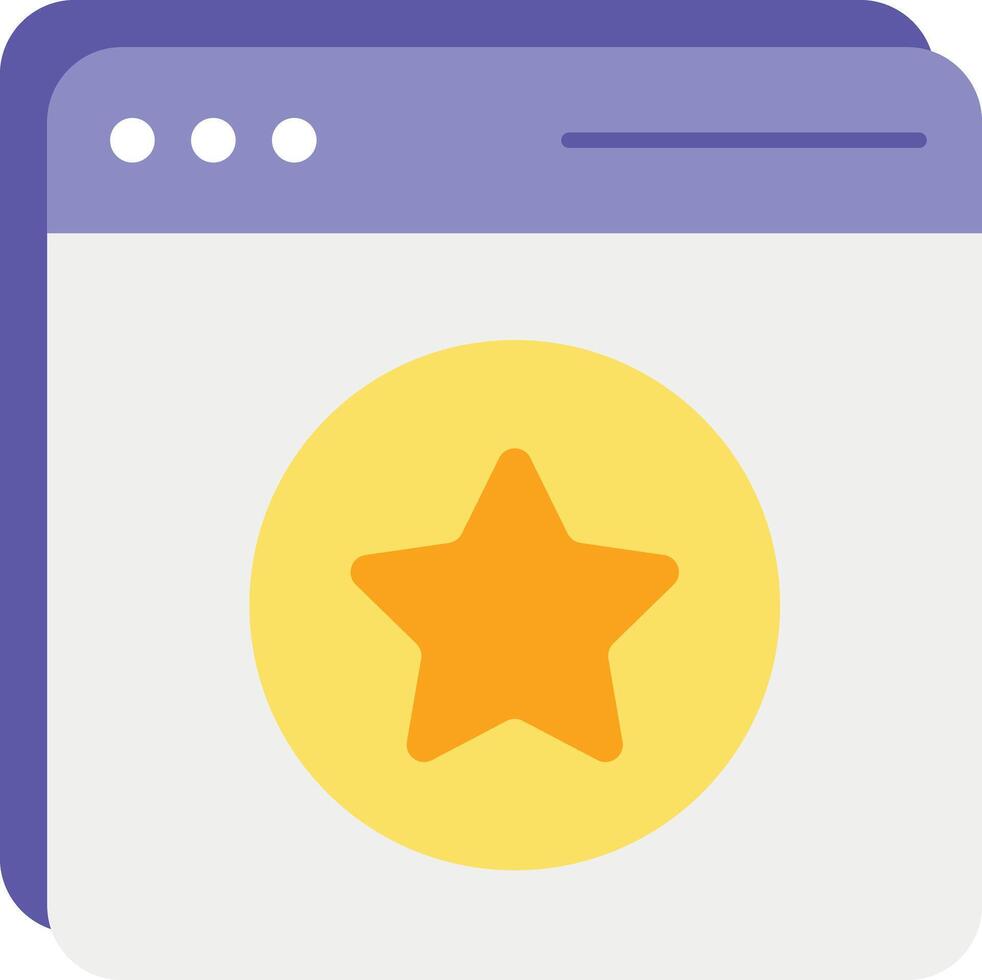 a star icon on a web page vector