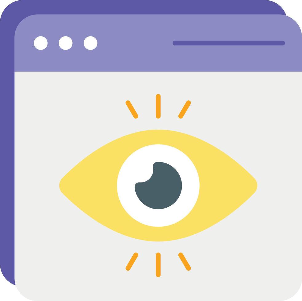 an eye icon on a computer screen vector