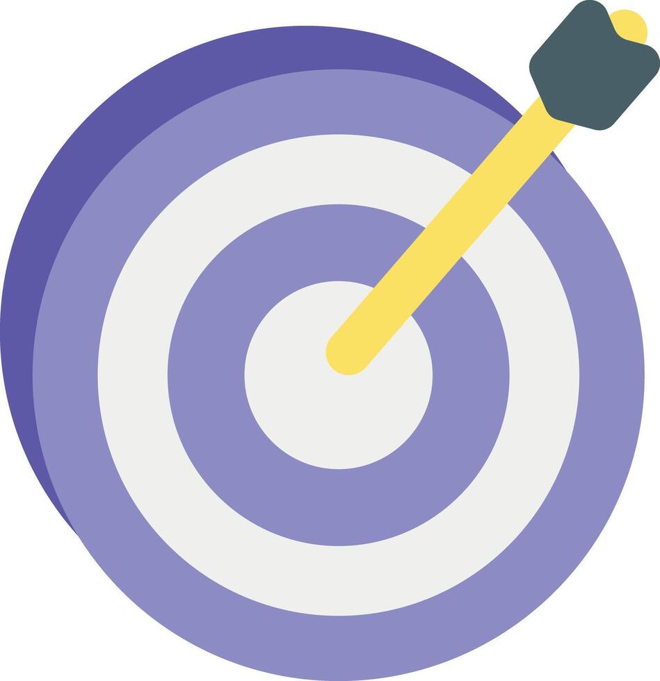 a dart in the center of a target vector