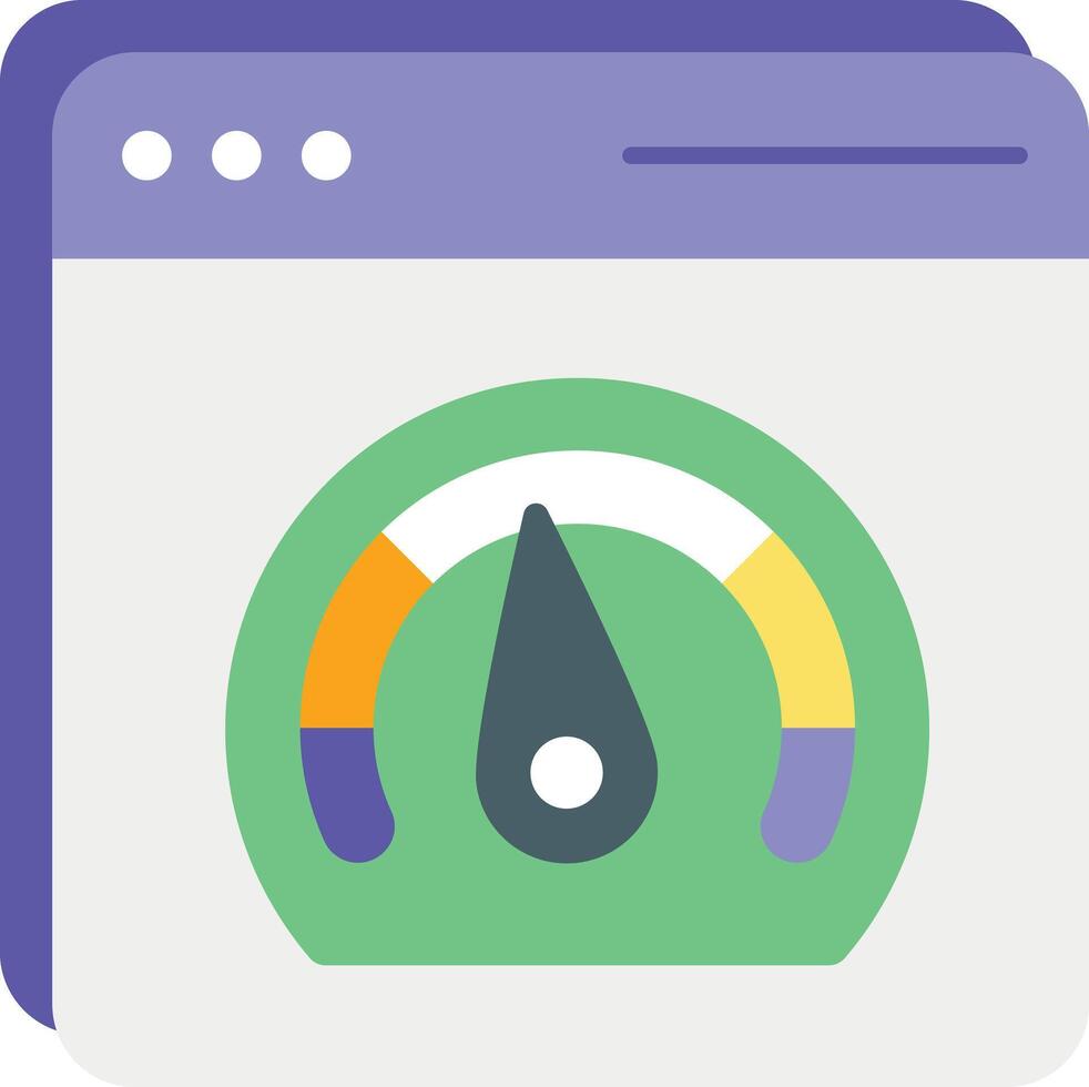 a green and purple meter with a green arrow vector