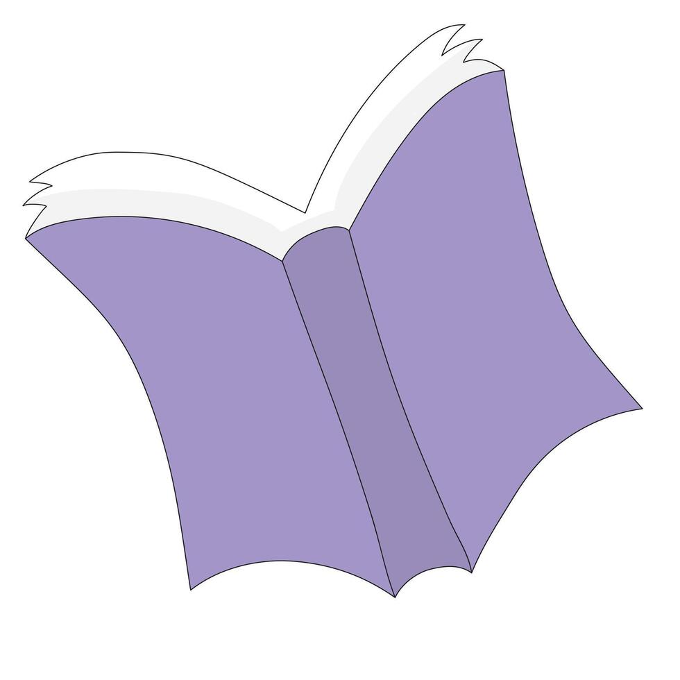 A purple book with a white border vector