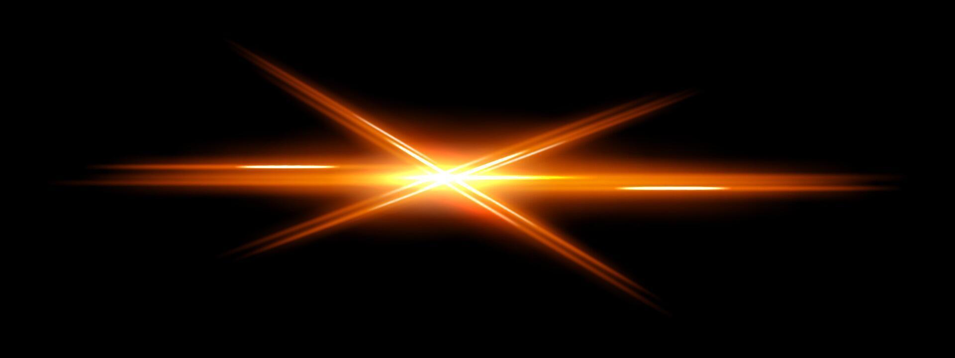 A glowing star on a black background vector