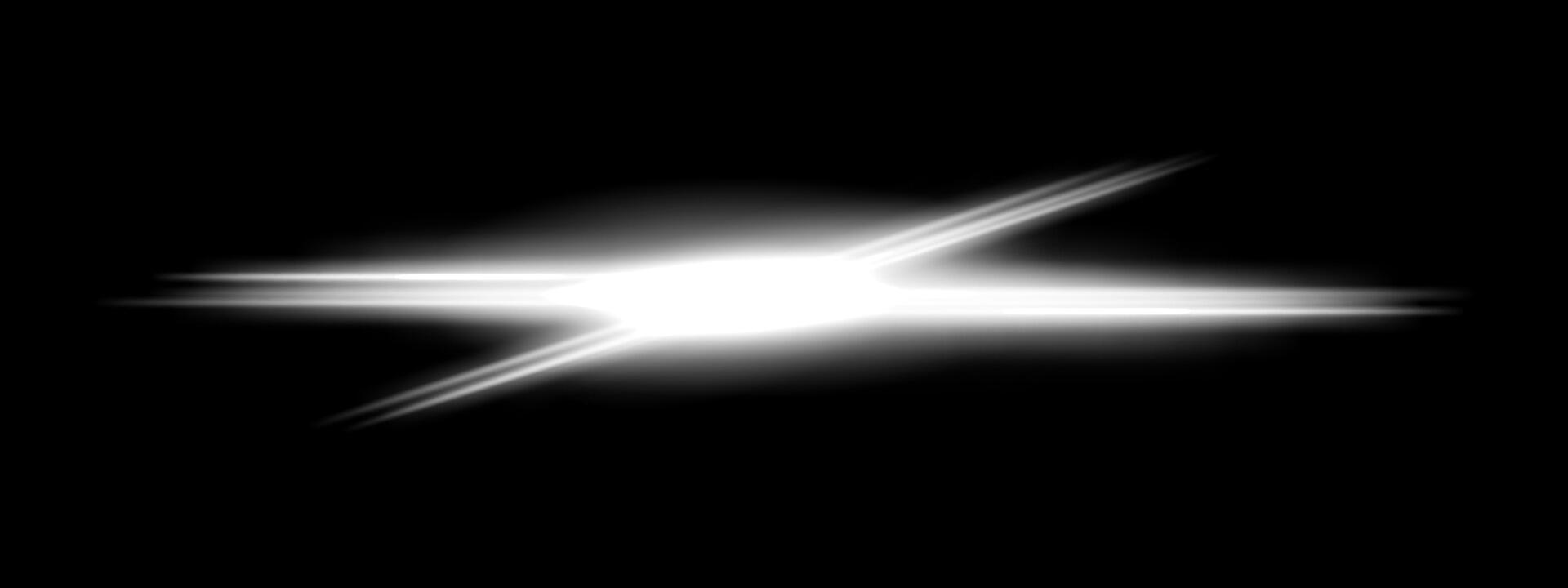 A white light shining on a black background vector
