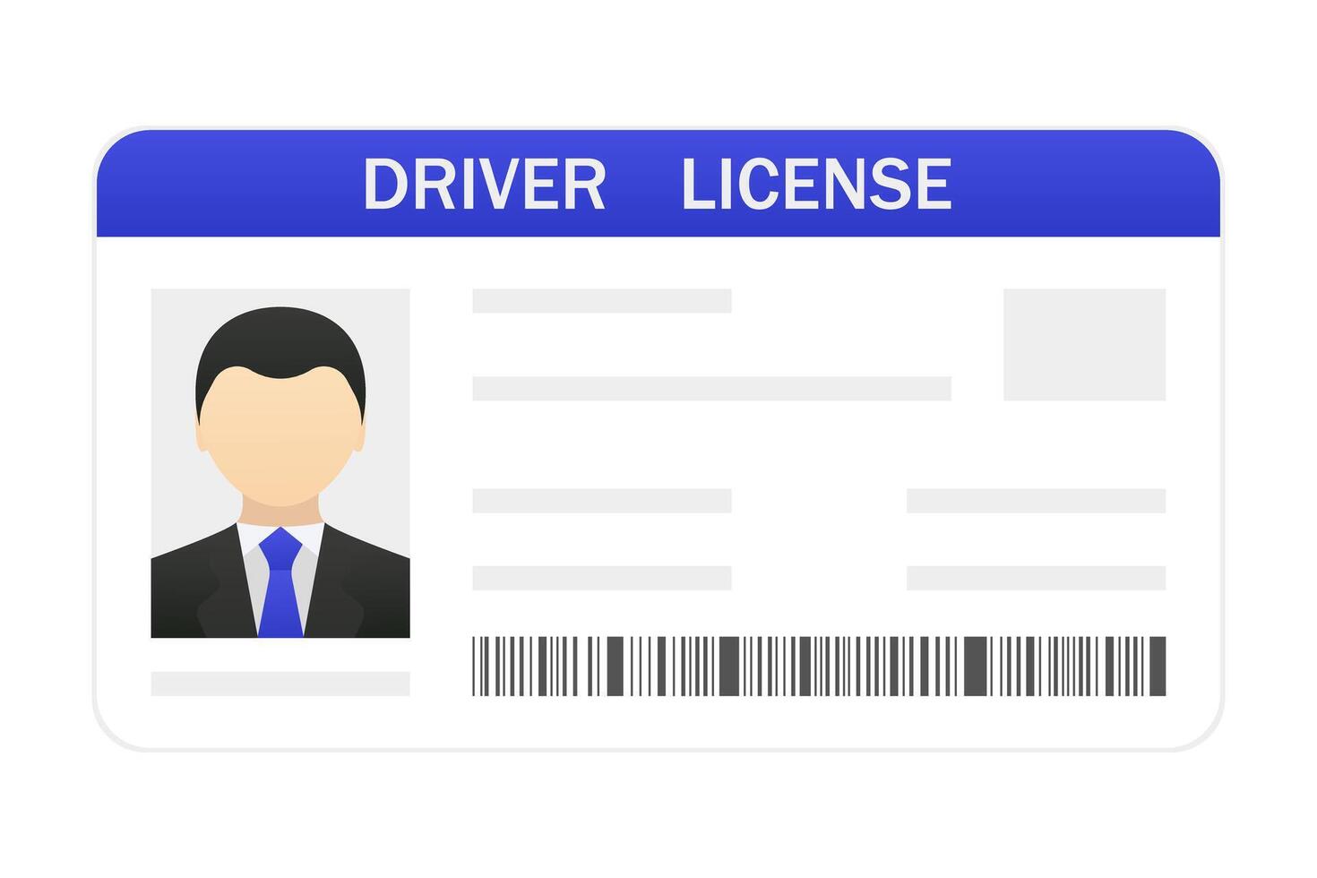 Driver license id card illustration vector