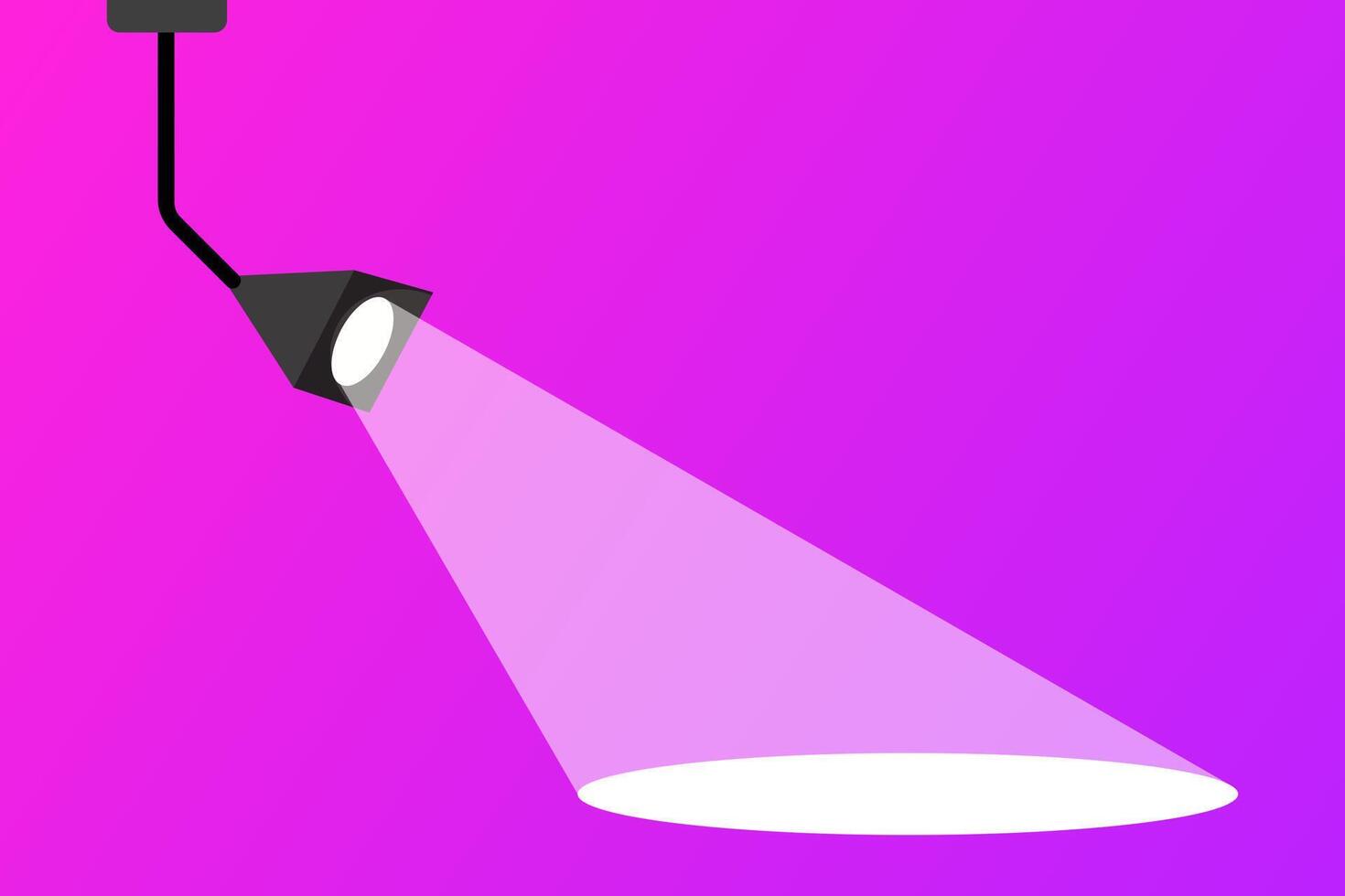 A spotlight on a purple background vector