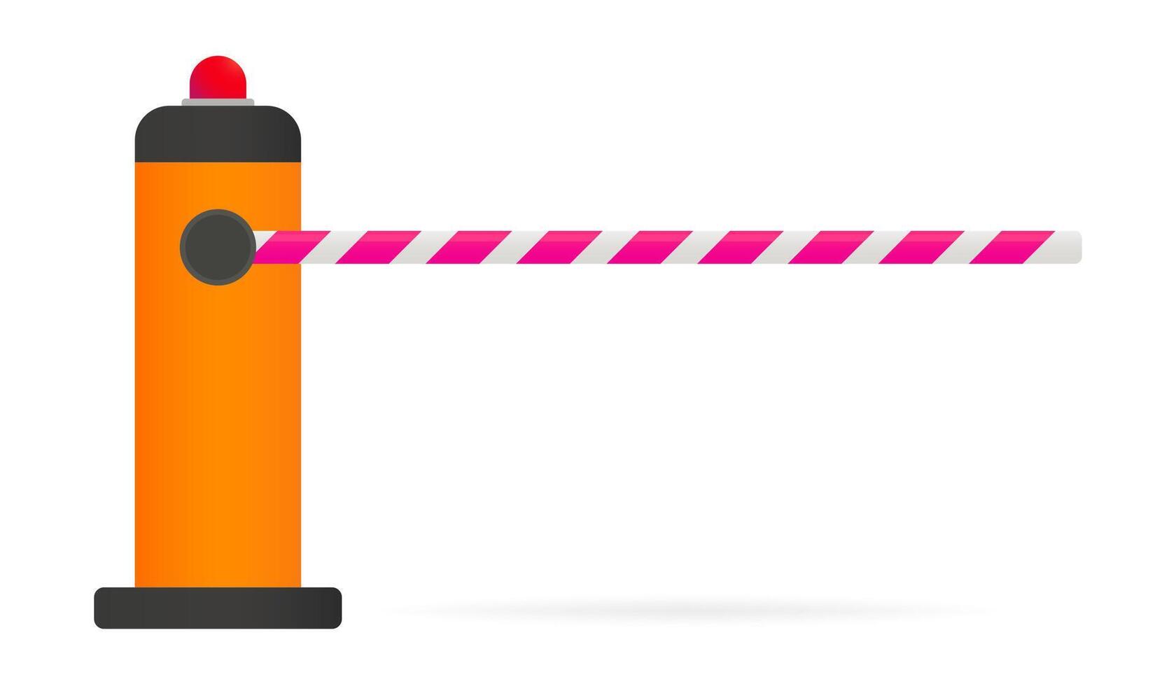 A barrier with a red and pink stripe vector