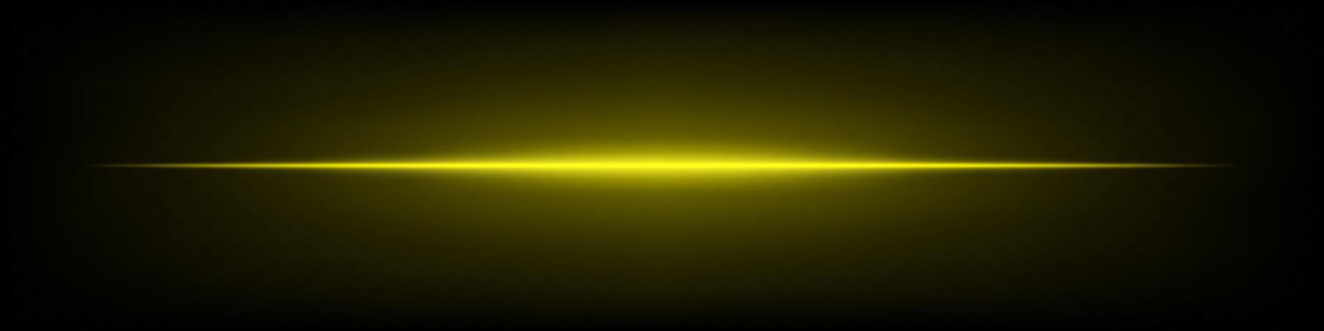 A glowing yellow light on a black background vector