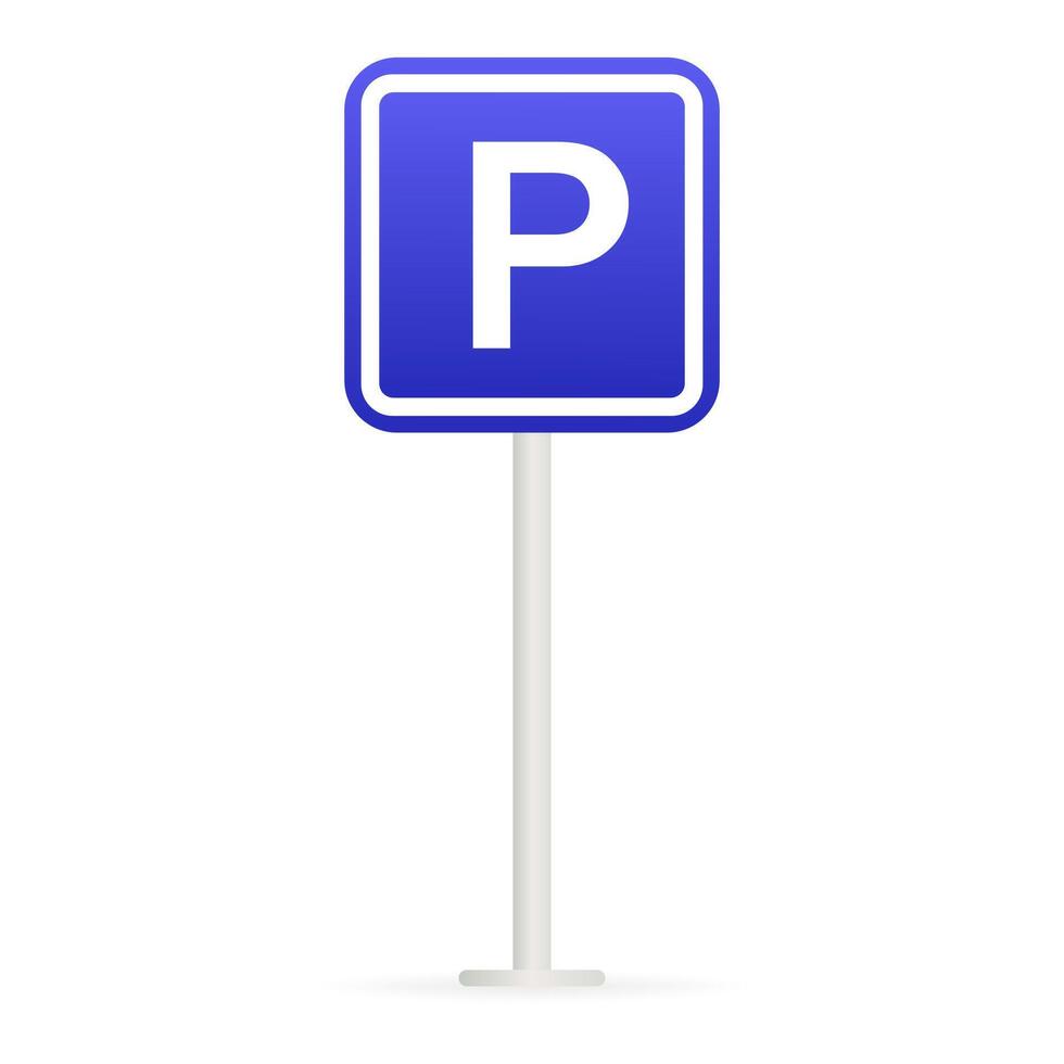 Parking sign isolated on white background vector