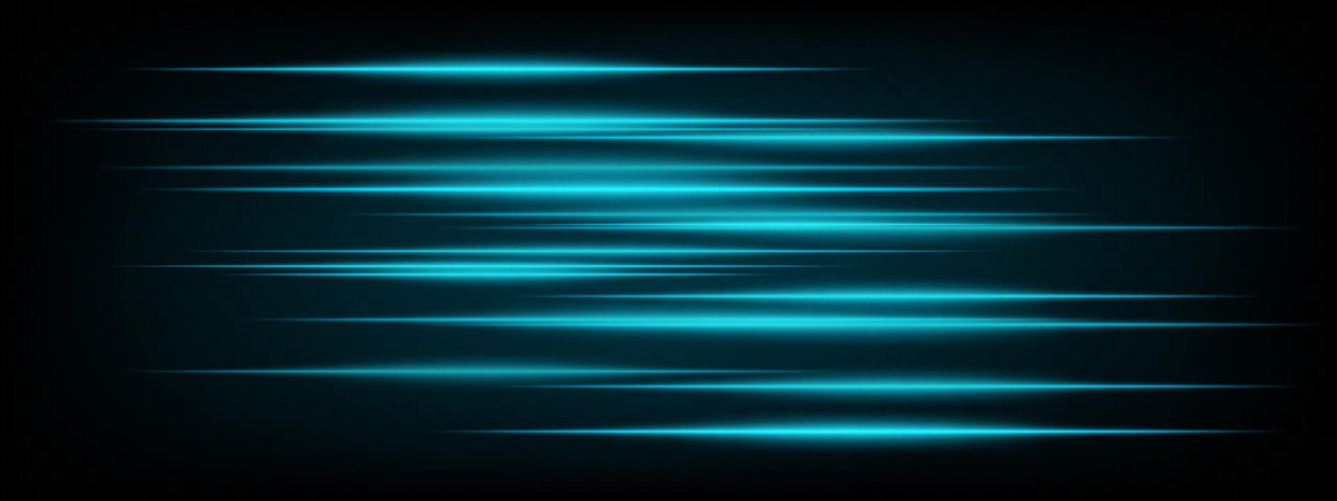 Blue glowing light waves on a black background vector