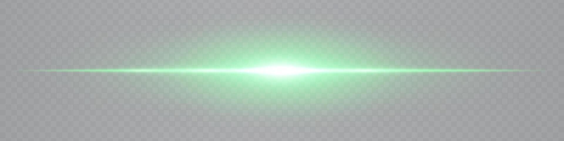 Green light beam on a gray background vector