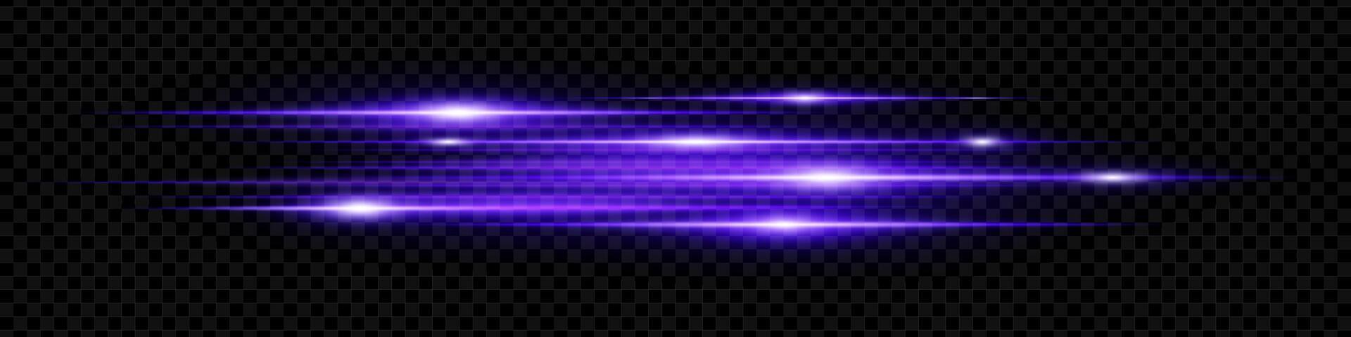 A purple glowing light on a black background vector