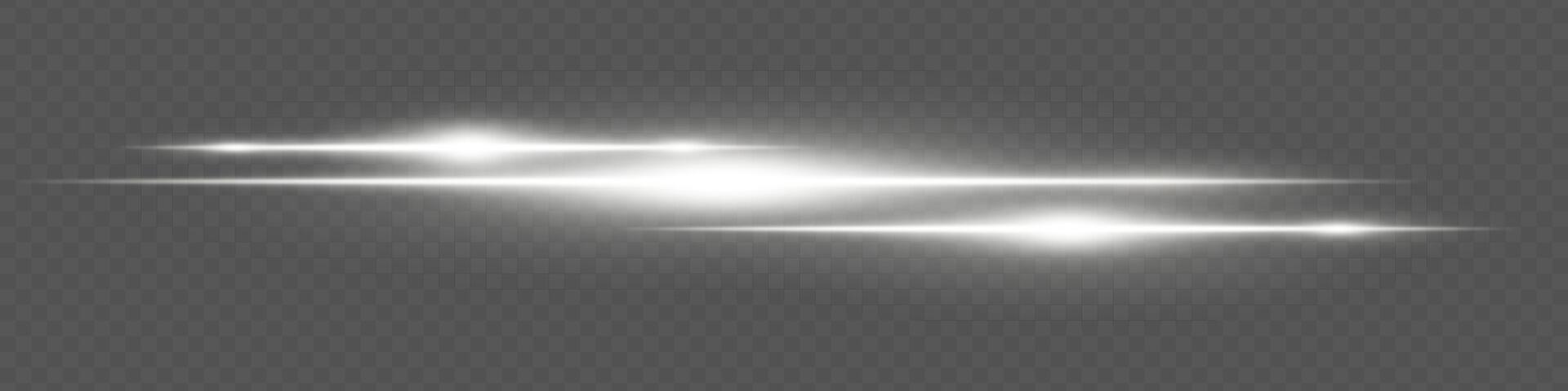 A set of glowing light effects on a gray background vector