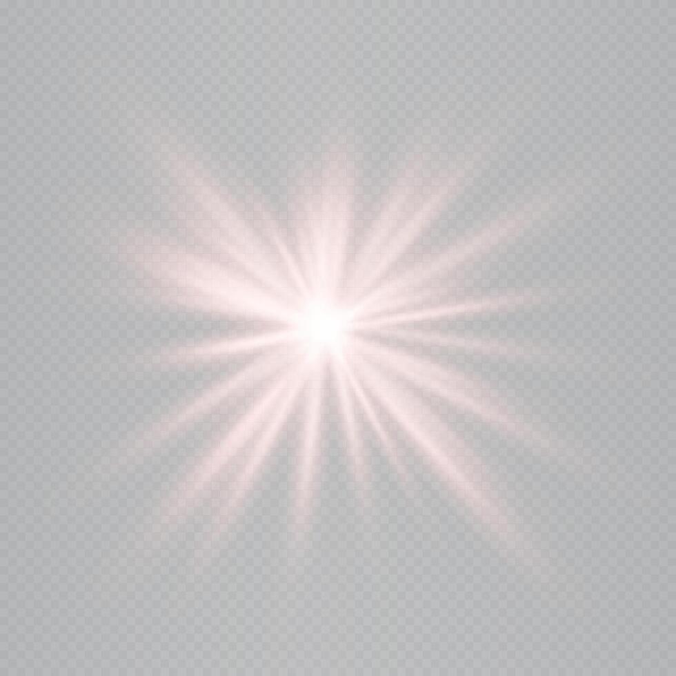 A bright light burst on a gray background vector