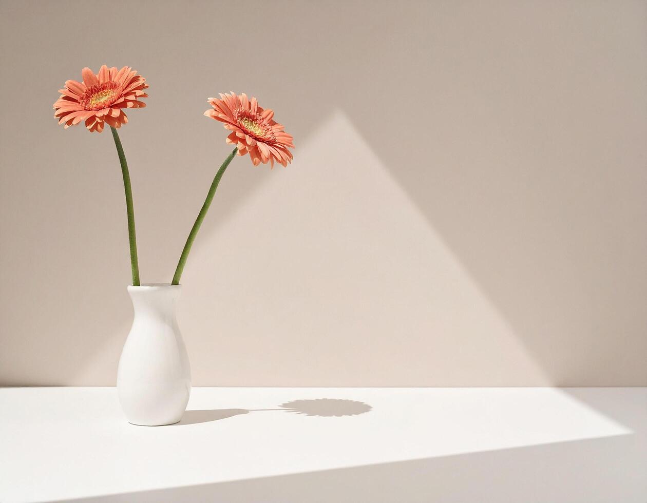 Minimalist image of flower in bright pastel colors photo
