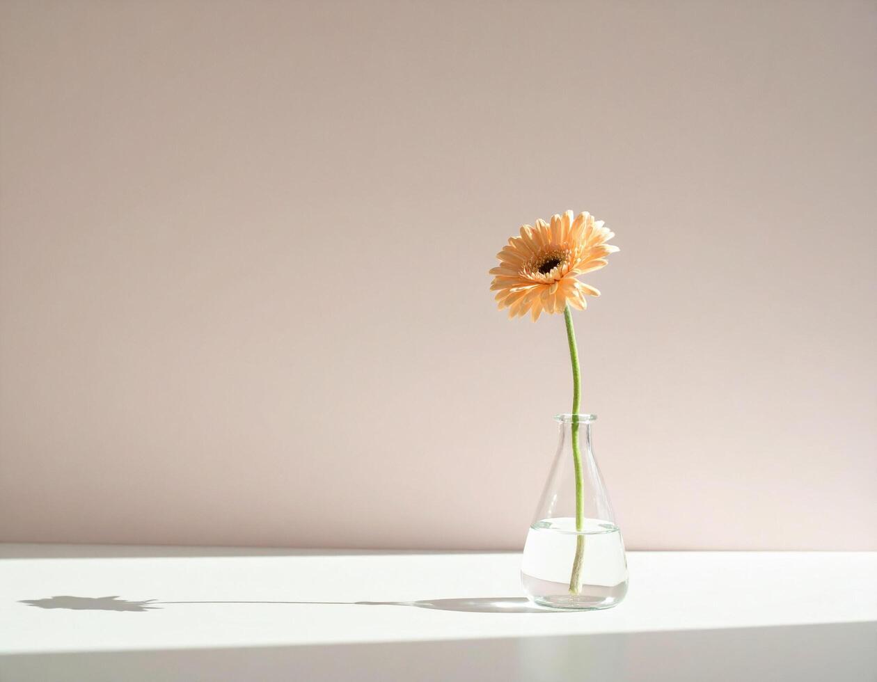 Still life image of a flower in bright pastel colors photo
