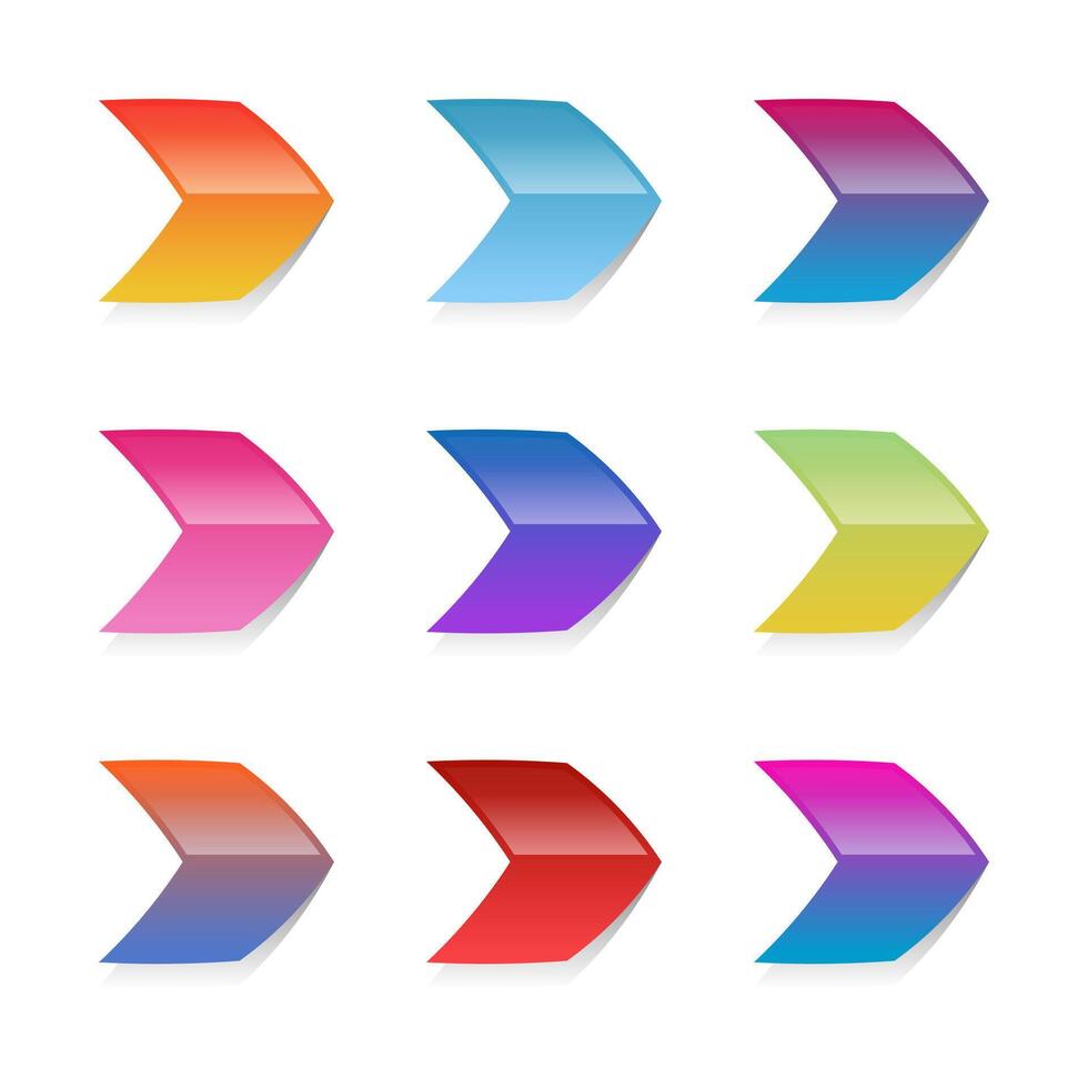 gradient arrow bullet point collection vector