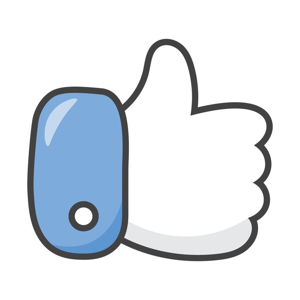 thumb up hand isolated on white background vector