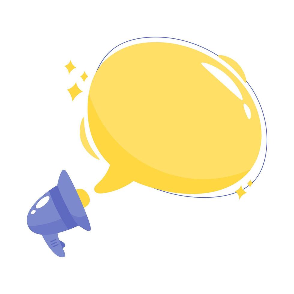 megaphone with speech bubble vector