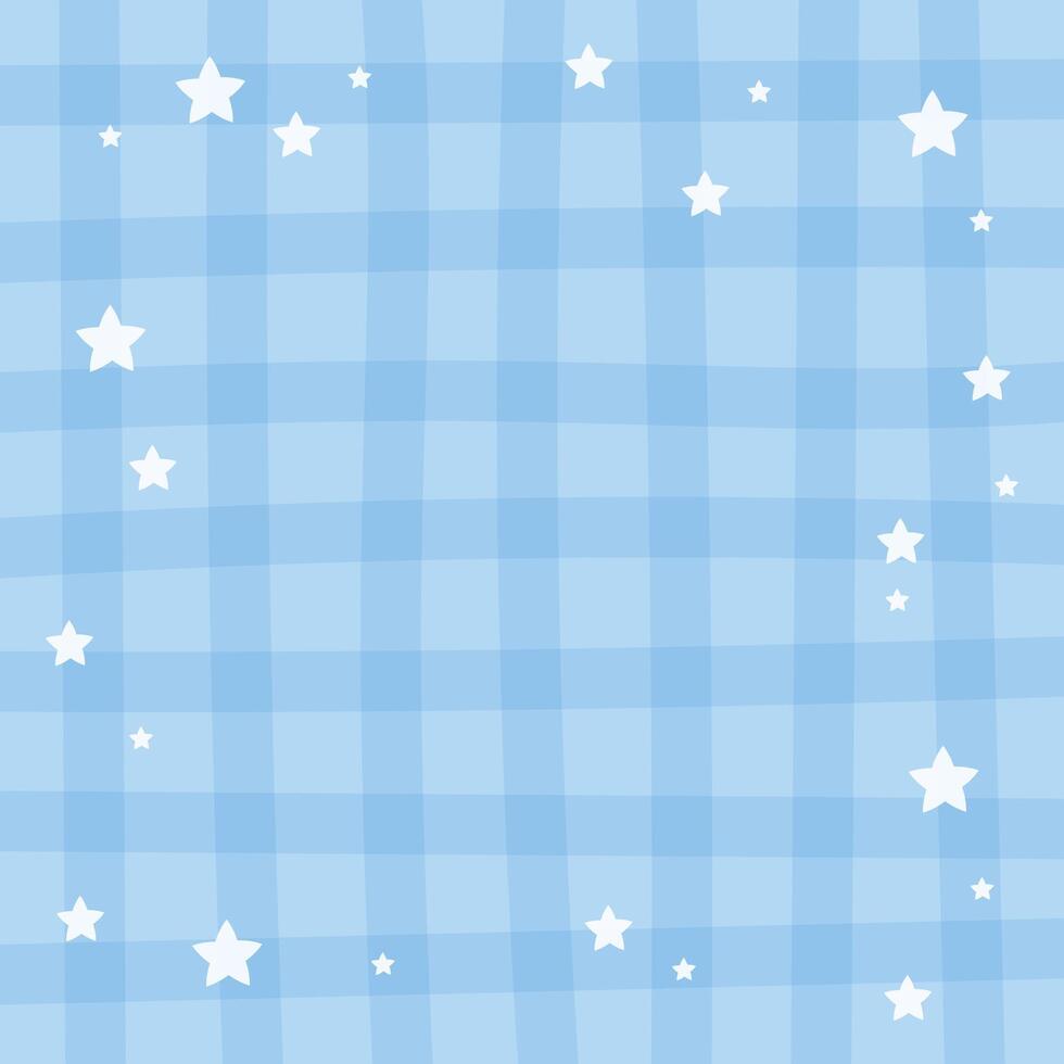 cute light blue background with stars vector