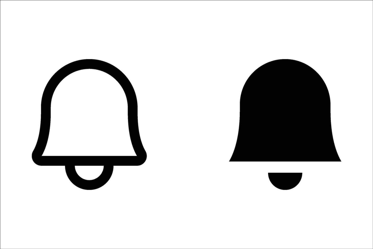 Bell icon set. Notification bell Symbol. for mobile concept and web design. illustration on white background vector