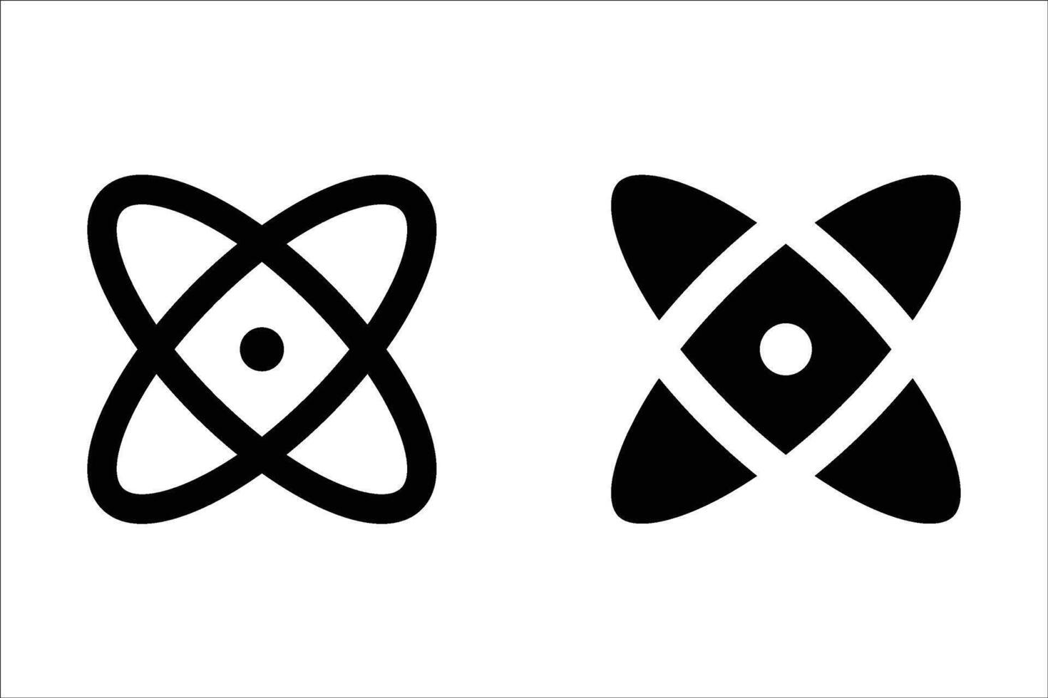 Atom icon. sign for mobile concept and web design. illustration vector
