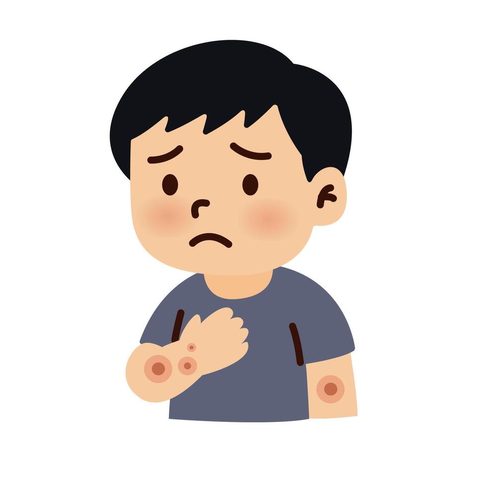 anthrax infection disease concept. man sick vector