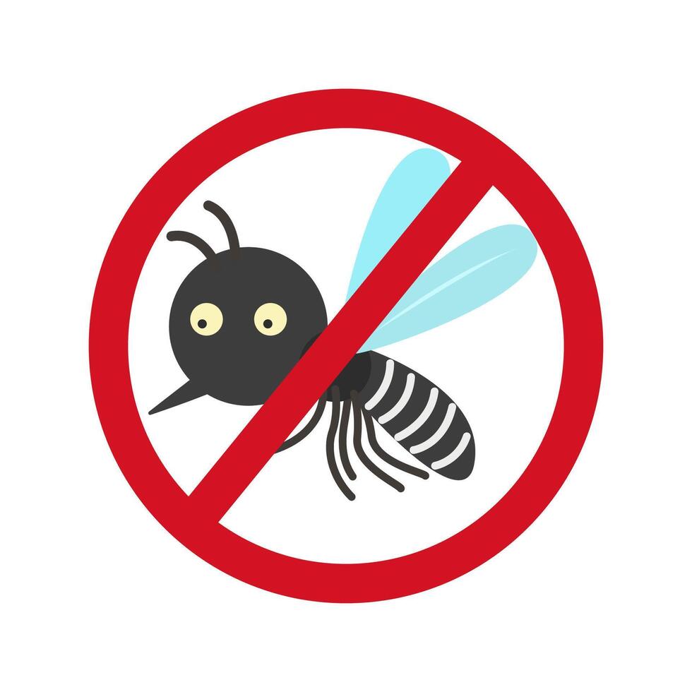 mosquito bite warning. dengue fever concept. vector