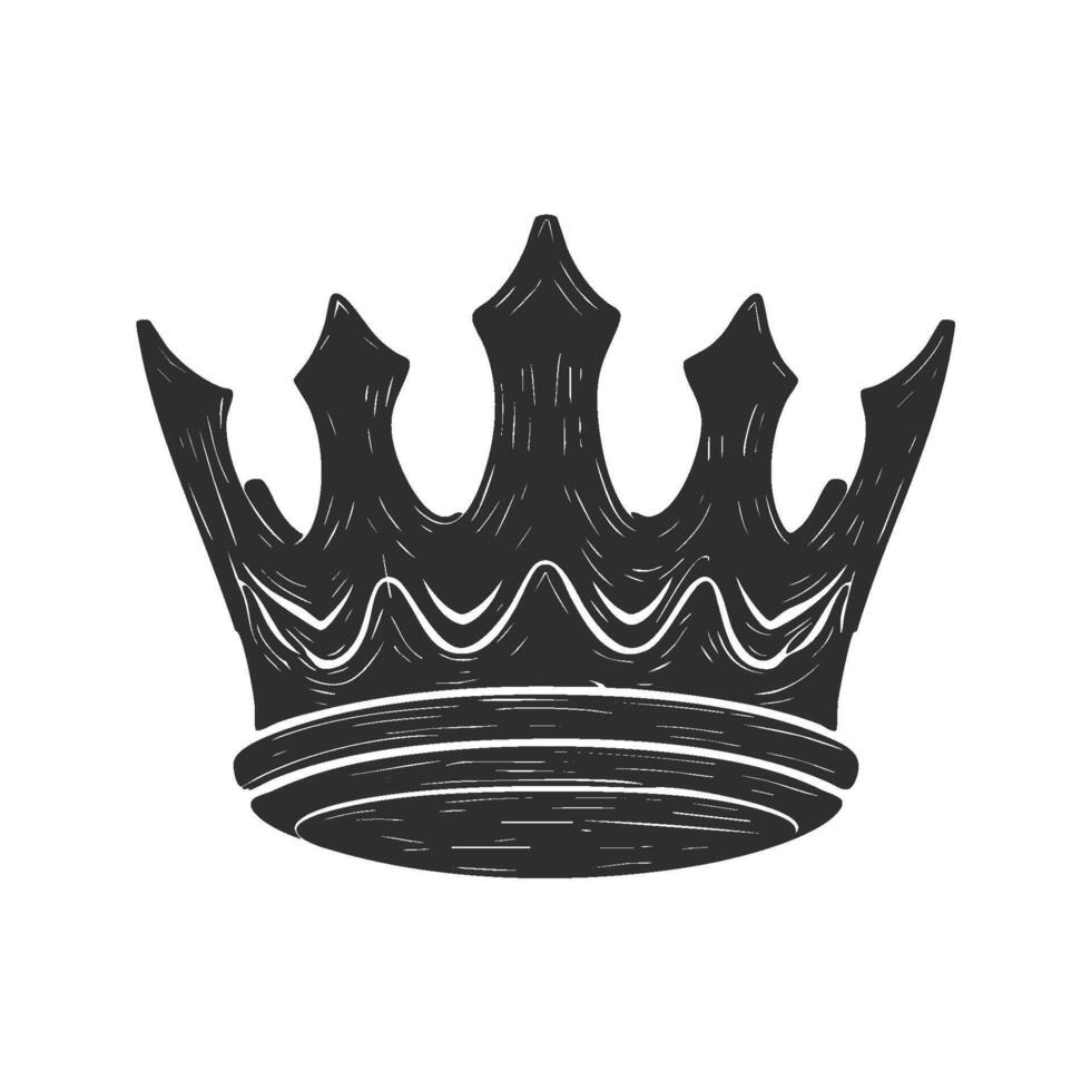 Crown Silhouette Illustration. Symbol Of Royalty And Authority Isolated Illustration vector