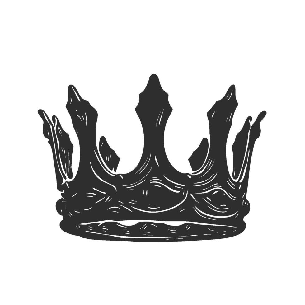 Crown Silhouette Illustration. Symbol Of Royalty And Power Isolated Illustration vector