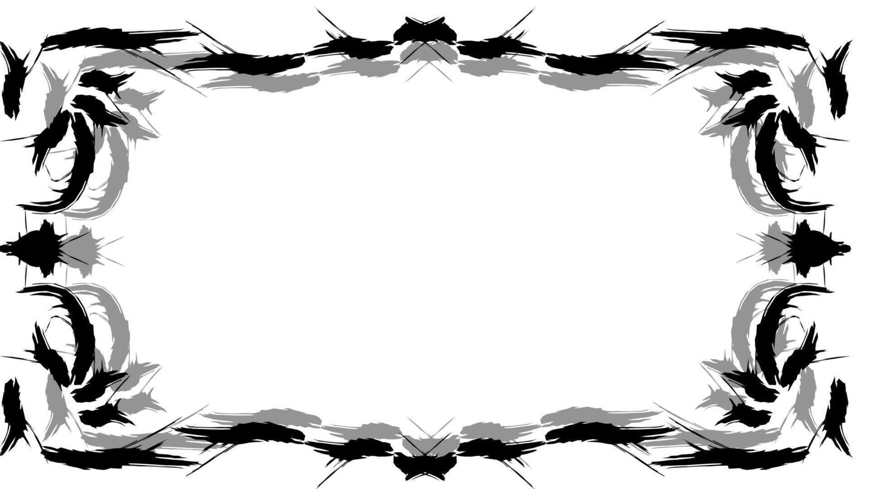 Abstract border frame white background vector