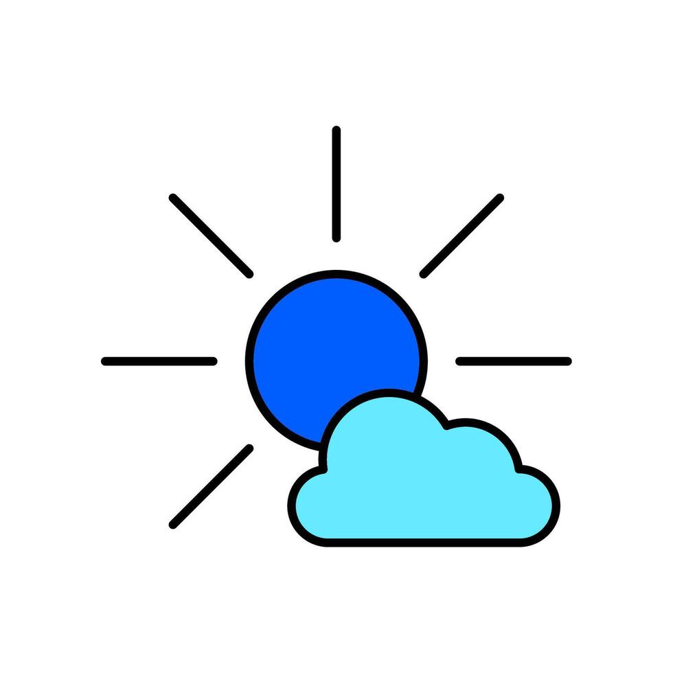 Icon a sun, isolated against a clean background. vector