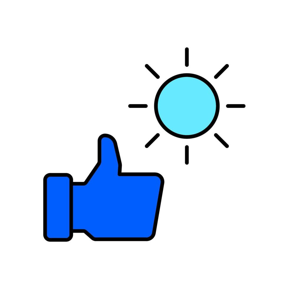 Icon a sunny, isolated against a clean background. vector