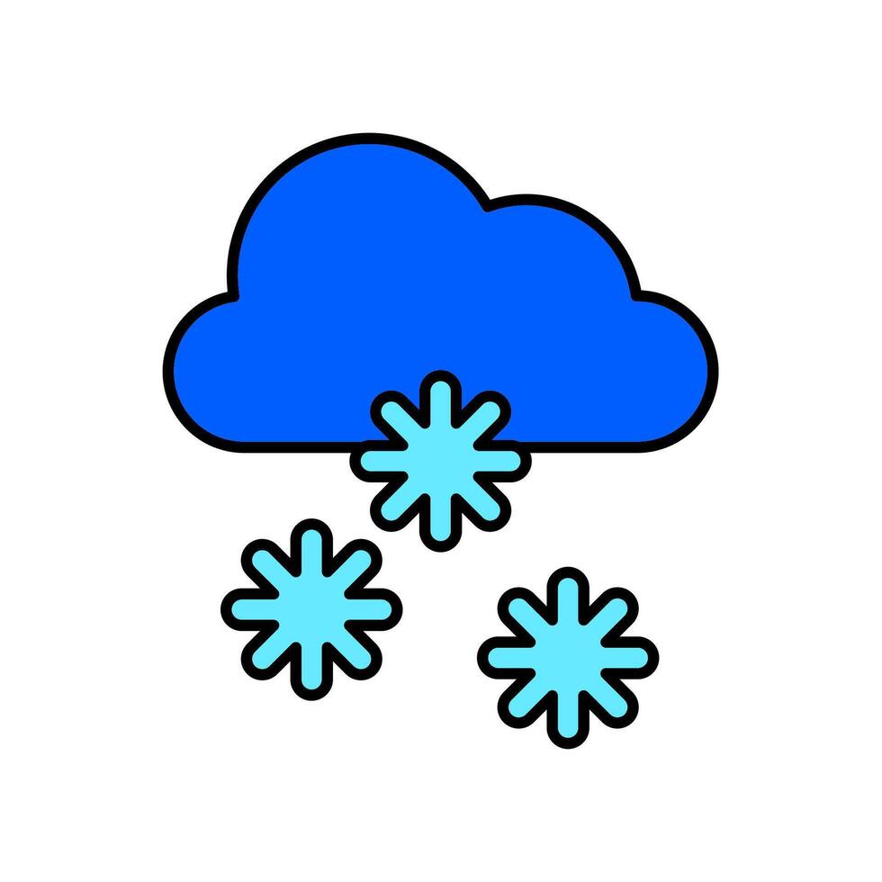 Icon a snow, isolated against a clean background. vector