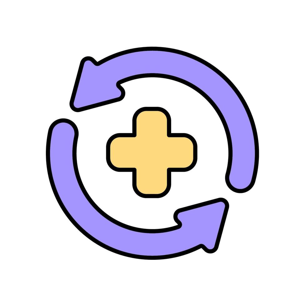 Icon a healing, isolated against a clean background. vector