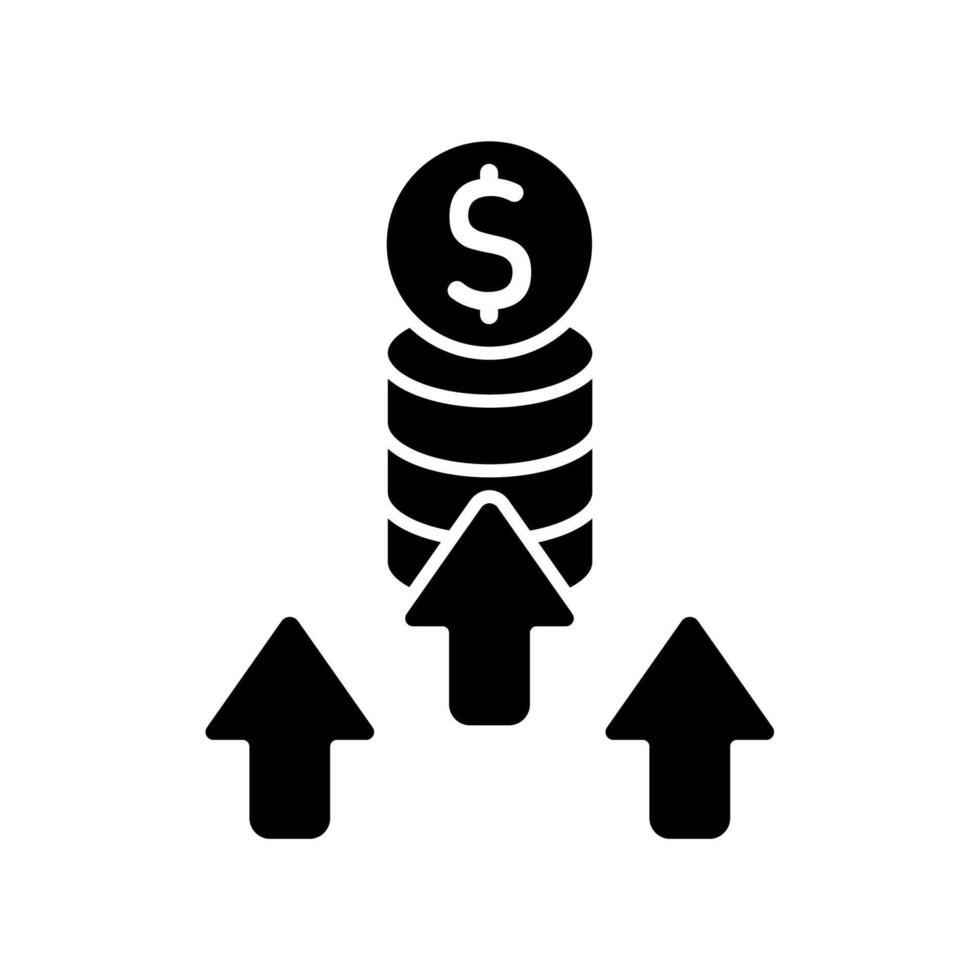 Icon a inflation, isolated against a clean background vector