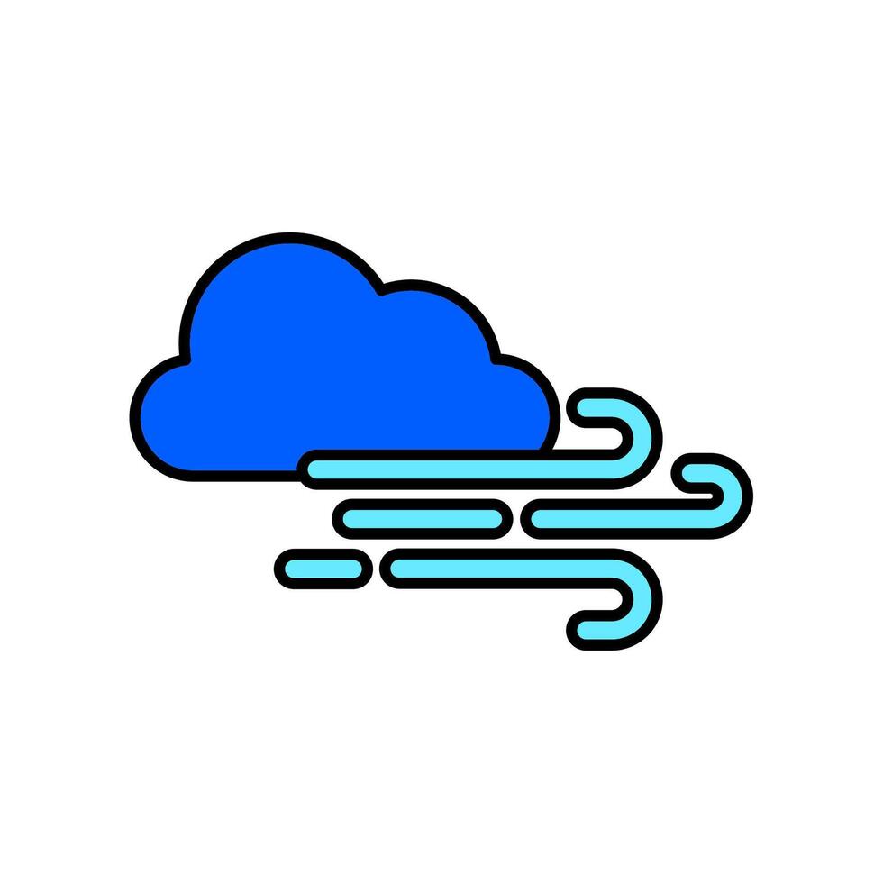 Icon a wind, isolated against a clean background. vector