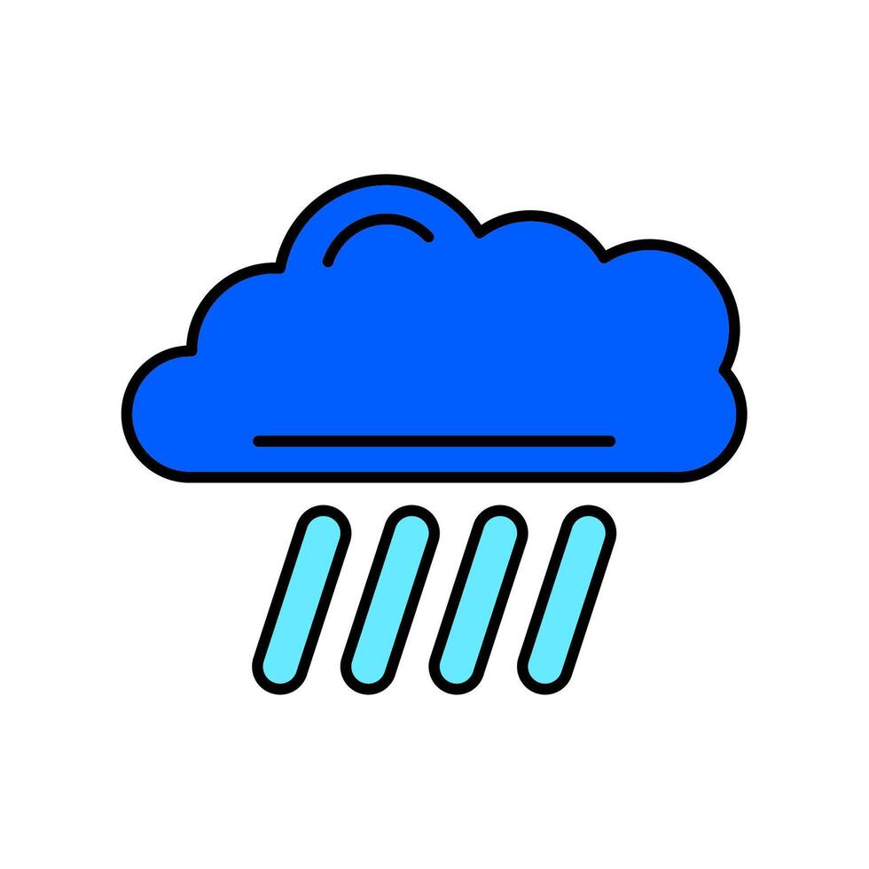 Icon a rain, isolated against a clean background. vector