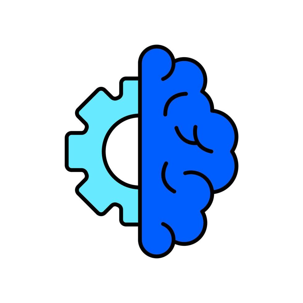 Icon a machine learning, isolated against a clean background. vector