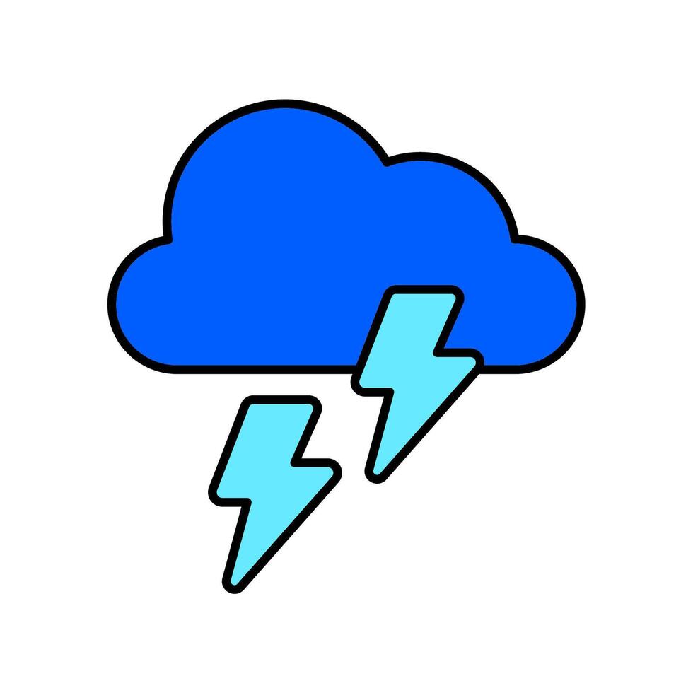 Icon a storm, isolated against a clean background. vector
