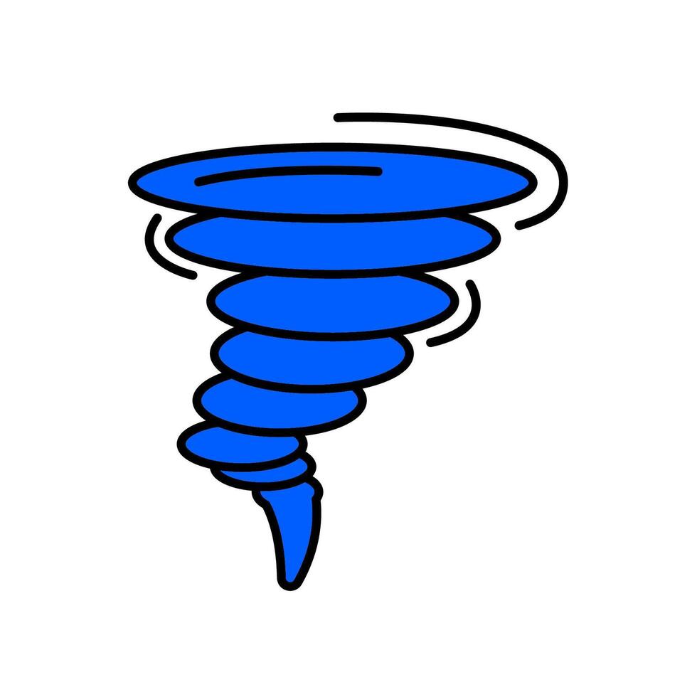 Icon a tornado, isolated against a clean background. vector
