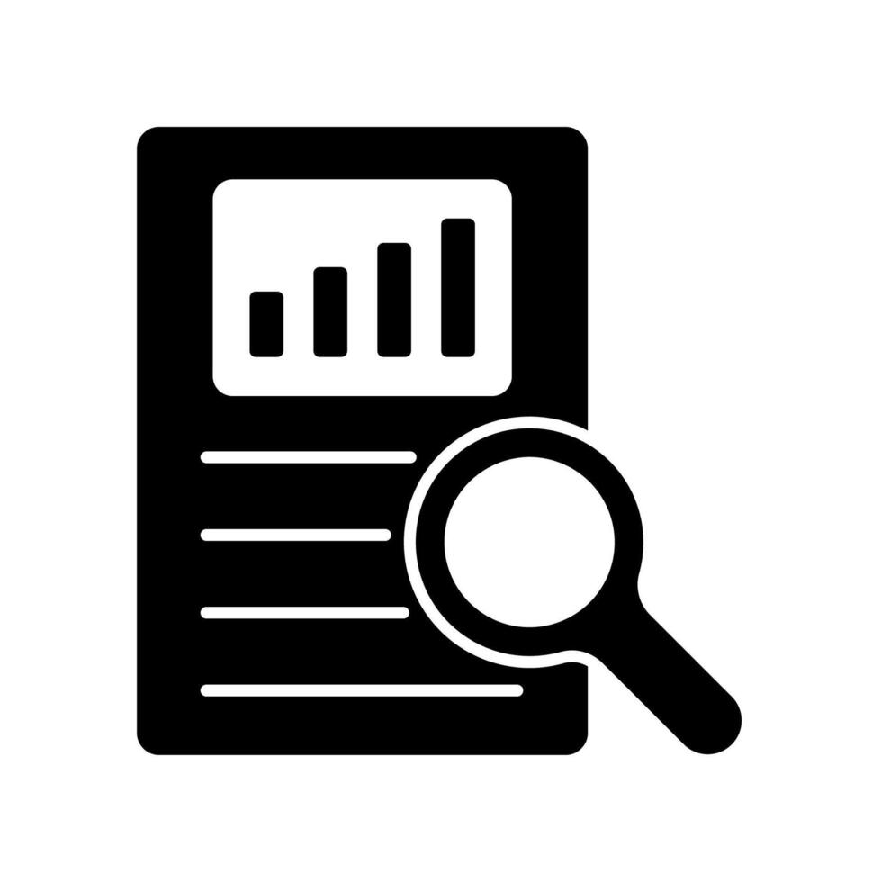 Icon a analysis, isolated against a clean backgroun vector