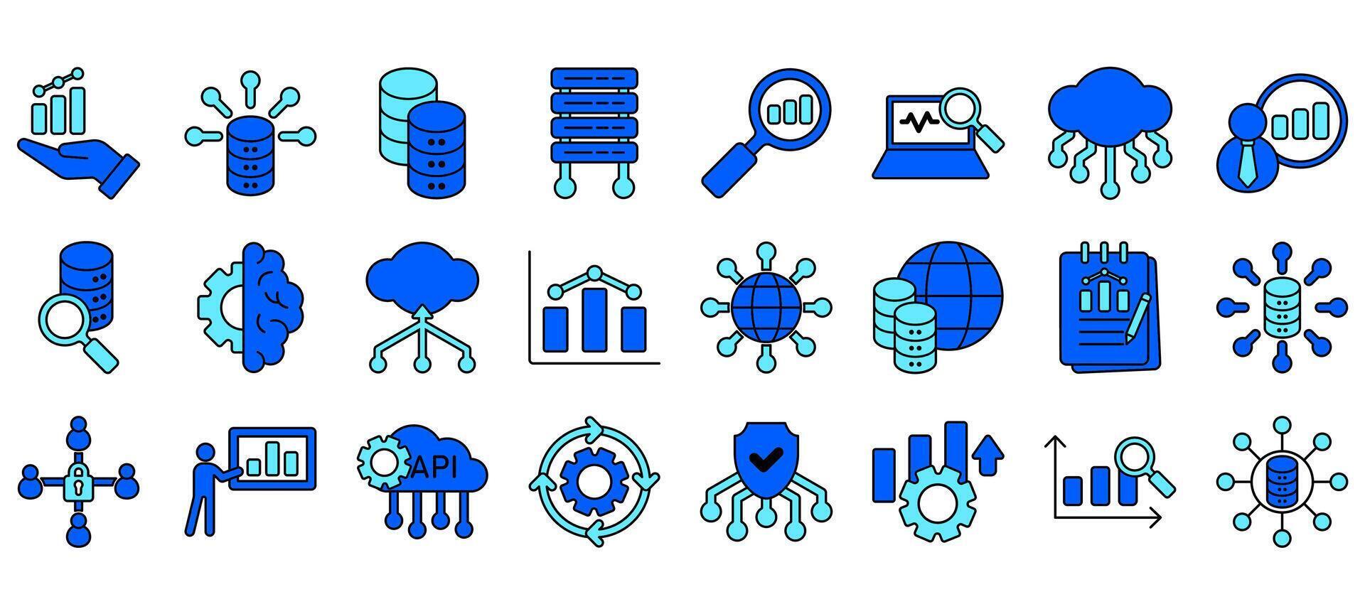 Set of Data Analytics vector